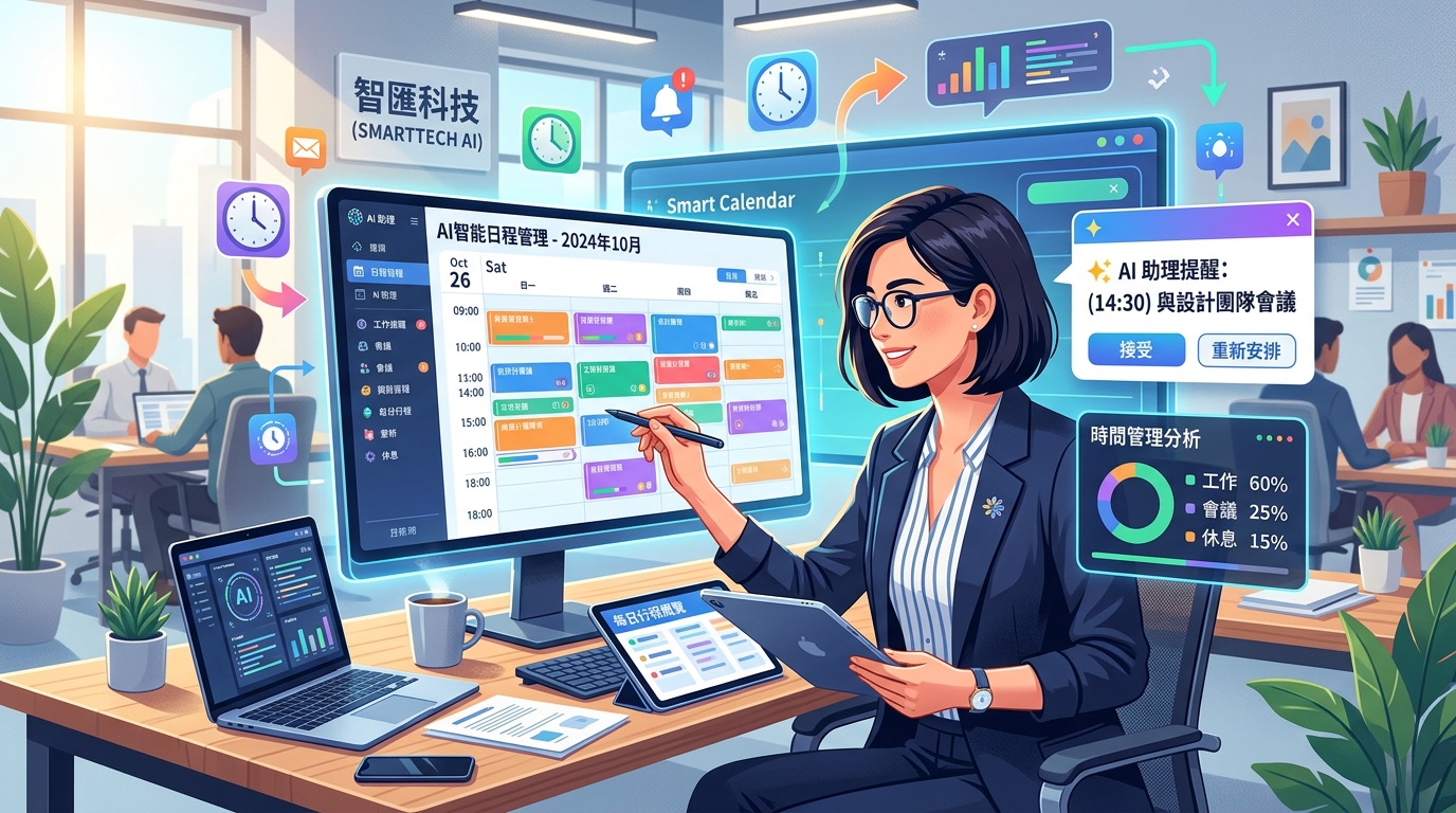 AI 助理自動管理日程安排的場景