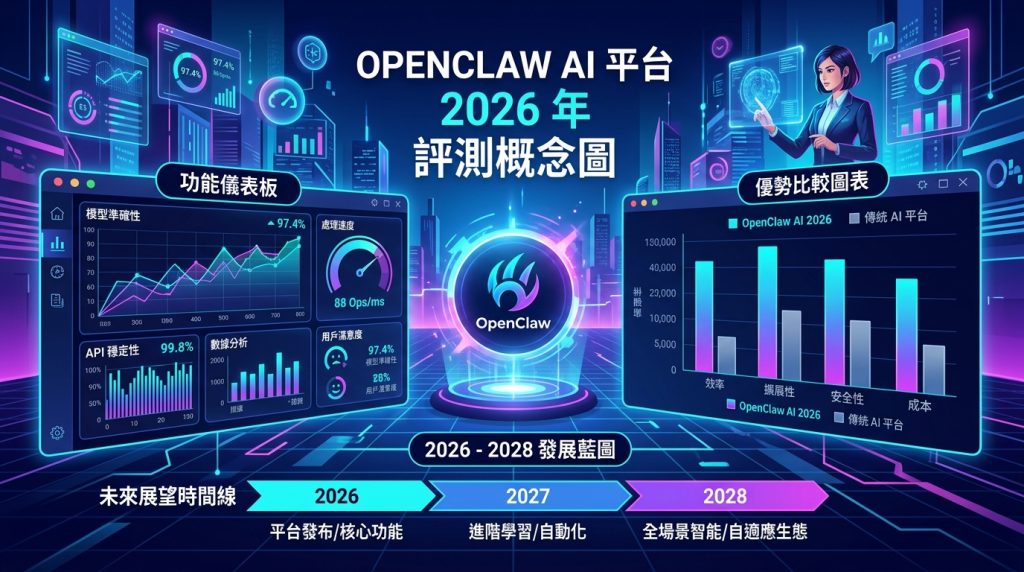 OpenClaw AI 平台 2026 年評測概念圖