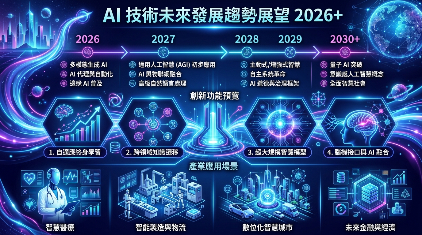 AI 技术未来发展趋势展望概念插画