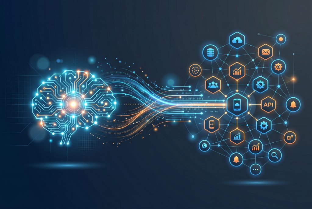 OpenClaw 與 Zapier 自動化整合概念圖，展示 AI 與無代碼平台的數據流連接