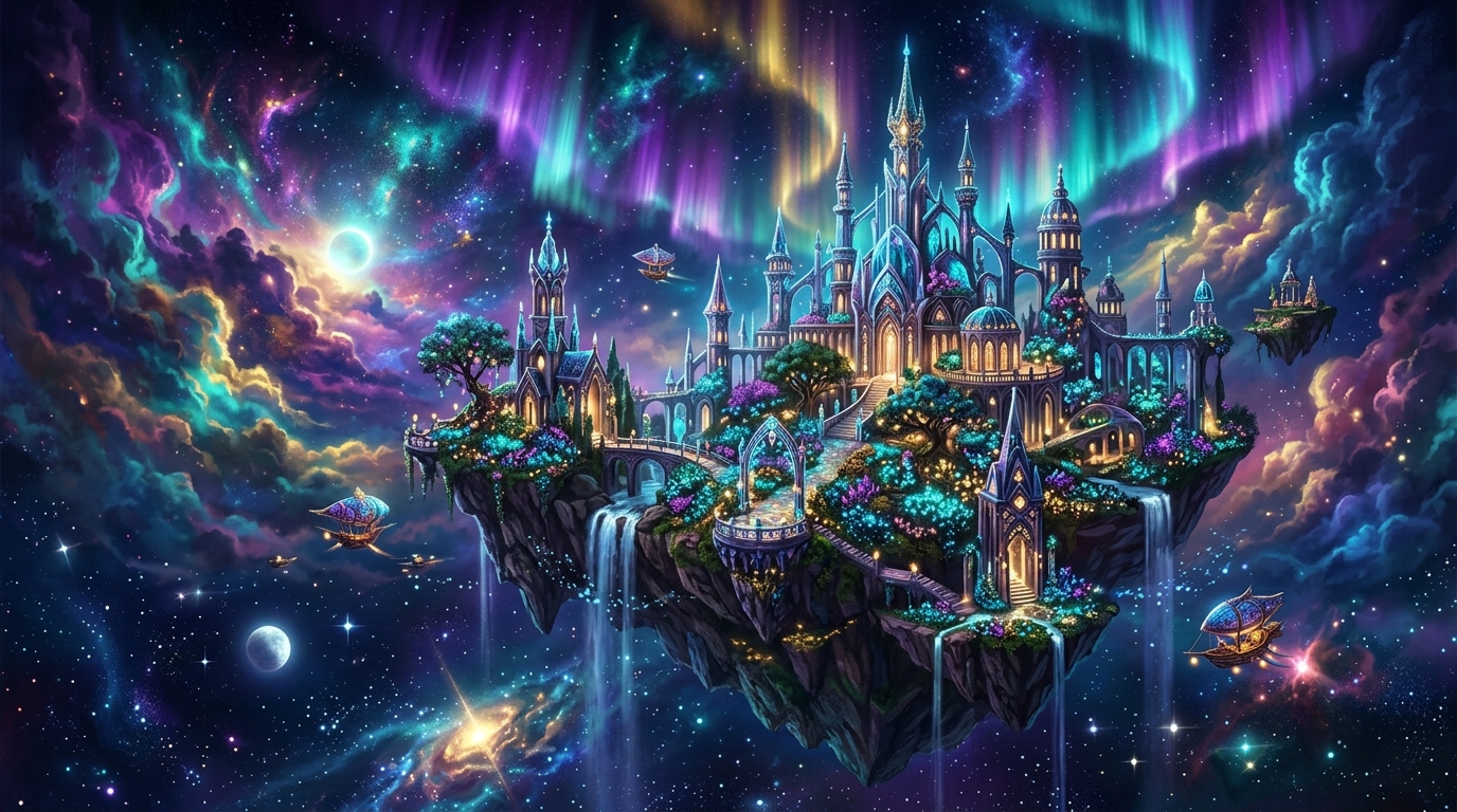 Midjourney 生成的奇幻藝術風格畫作，展現其獨特的視覺美感