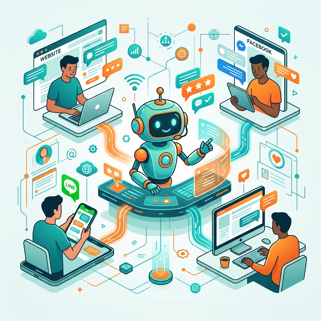 AI 客服機器人部署指南：LINE、FB、官網同步上線 - 精選圖片