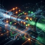 AI 自動化潛在客戶開發漏斗抽象視覺圖